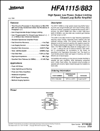 HFA1115/883 Datasheet