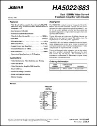 HA5022/883 Datasheet