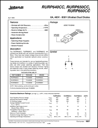 RURP640CC Datasheet