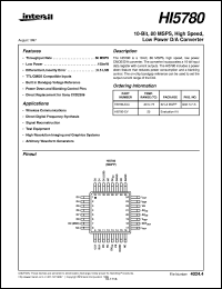 HI5780 Datasheet
