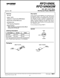 RFD16N06LESM Datasheet
