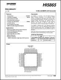 HI5865 Datasheet