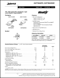 HUF76645S3S Datasheet