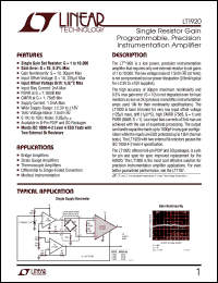 LT1920 Datasheet