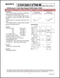 CXK58512TM Datasheet