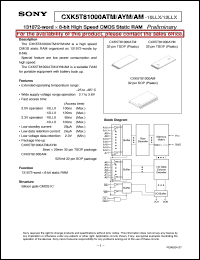 CXK5T81000AM-12LLX Datasheet