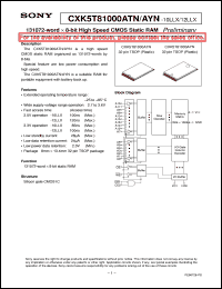 CXK5T81000AYN-12LLX Datasheet