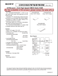 CXK5V8257BM-10LL Datasheet