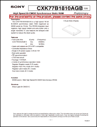 CXK77B1810AGB-6 Datasheet