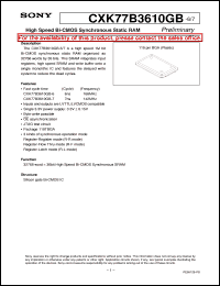 CXK77B3610GB-6 Datasheet