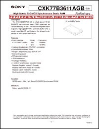 CXK77B3611AGB-5 Datasheet