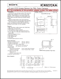 ICX027BLA Datasheet