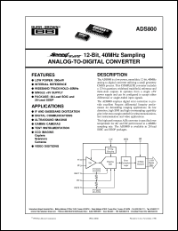 ADS800U/1K Datasheet