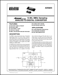 ADS803E/1K Datasheet