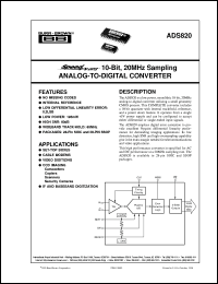 ADS820E/1K Datasheet