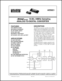 ADS821E/1K Datasheet