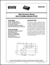 ADS1201U/1K Datasheet