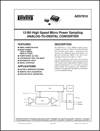 ADS7816UC/2K5 Datasheet