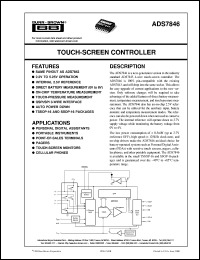 ADS7846E/2K5 Datasheet