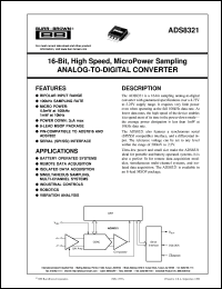 ADS8321E/2K5 Datasheet