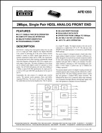 AFE1203E/1K Datasheet