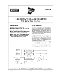 DAC714U/1K Datasheet