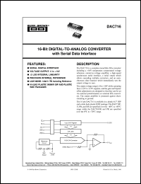DAC716UB/1K Datasheet