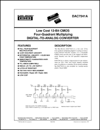 DAC7541AKU/1K Datasheet