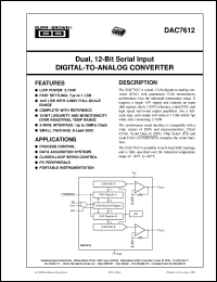 DAC7612UB/2K5 Datasheet