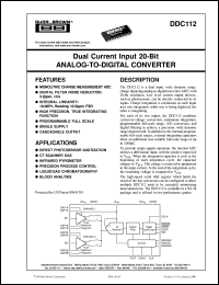 DDC112U/1K Datasheet