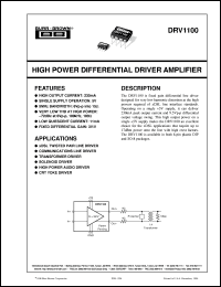 DRV1100U/2K5 Datasheet