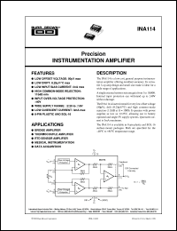 INA114BU/1K Datasheet