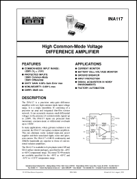 INA117KU/2K5 Datasheet