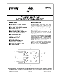 INA118U/2K5 Datasheet