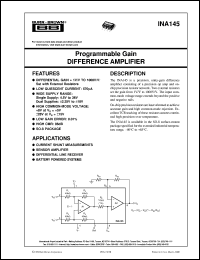 INA145UA/2K5 Datasheet