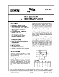 MPC100AU/2K5 Datasheet