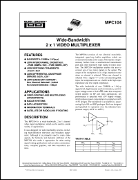 MPC104AU/2K5 Datasheet