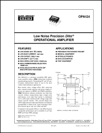 OPA124UA/2K5 Datasheet