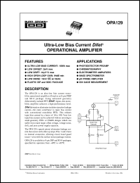 OPA129UB/2K5 Datasheet