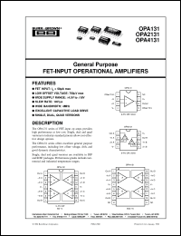 OPA131UJ/2K5 Datasheet