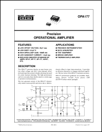 OPA177GS/2K5 Datasheet