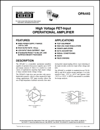 OPA445AU/2K5 Datasheet