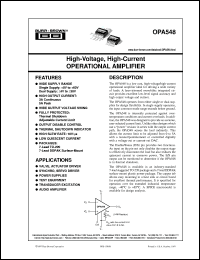 OPA548F/500 Datasheet