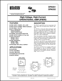 OPA551UA/2K5 Datasheet