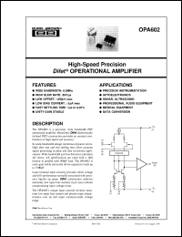 OPA602AU/2K5 Datasheet