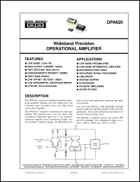 OPA620KU/2K5 Datasheet