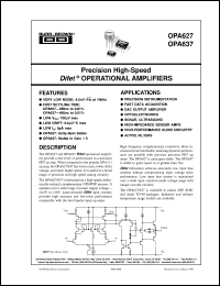 OPA637AU/2K5 Datasheet