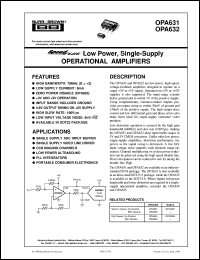 OPA632N/250 Datasheet