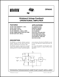 OPA640UB/2K5 Datasheet
