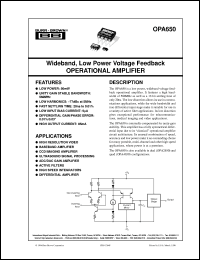 OPA650U/2K5 Datasheet
